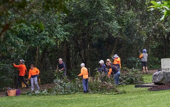 Volunteers working in the Maroochy Botanic Gardens