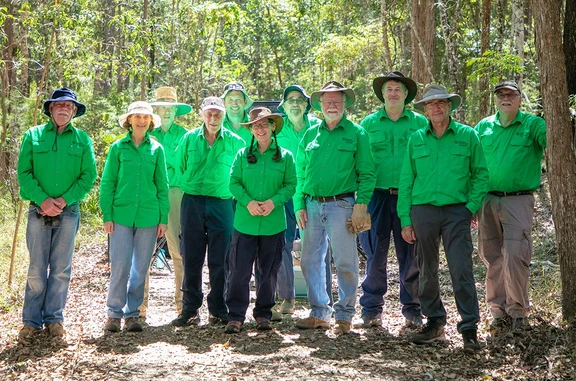 Some of the Friends' BushCare Team looking very green in their new shirts.